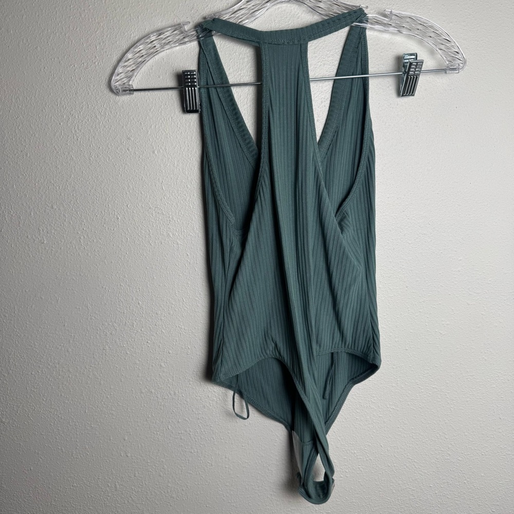 Intimately Free People Teal Ribbed thong‎ Bodysuit - Picture 9 of 9
